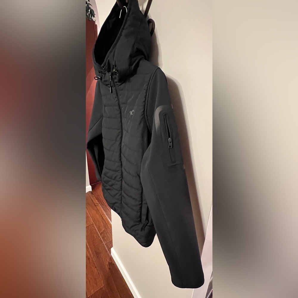 Hollister Black lightweight Jacket with Hood, size XS - Picture 6 of 11